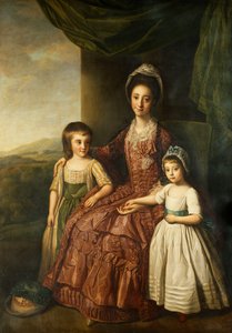 Een Groepsportret van Mary, Gravin van Darnley en Haar Kinderen, Lord Clifton en Lady Mary Bligh, Allen Volledig