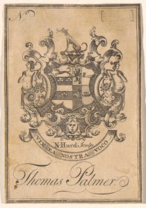 Boekplaat van Thomas Palmer door Nathaniel Hurd