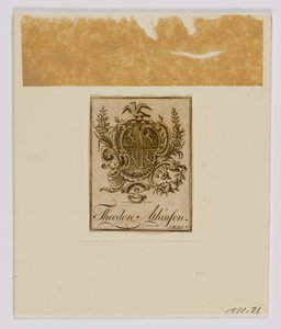 Theodore Atkinson Boekplaat door Nathaniel Hurd