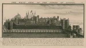 Het westelijke uitzicht van de Tower of London