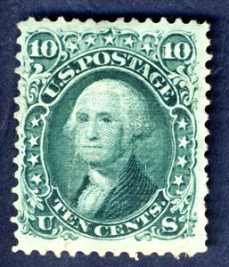 10c Washington E Grill single, 1867