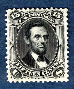 15c Abraham Lincoln heruitgave enkel, 1875