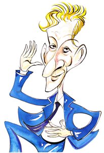 Danny Kaye - kleurenkarikatuur door Neale Osborne