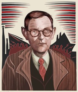 Dmitri Sjostakovitsj, 2021 (digitaal) door Neale Osborne
