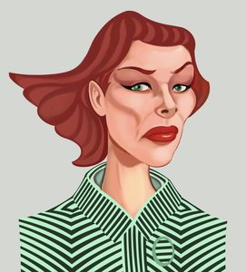 Katharine Hepburn, 2021 (digitaal) door Neale Osborne