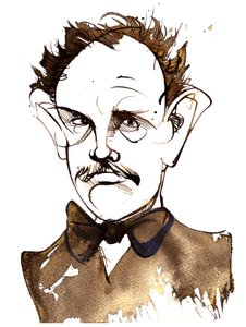 Richard Strauss, Duitse componist en dirigent (1864-1949); karikatuur door Neale Osborne