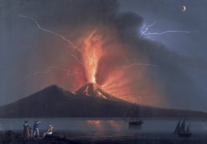 Napels: Vesuvius uitbarstend, 22 oktober 1822