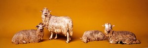 Schaap, uit de kerststal en boom door Neapolitan School