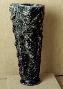 Sumerische beschaving: speksteen libatievaas van Prins Gudea (2141-2122 v.Chr.). Versierd met draken en slangen. Dim. 23 cm Parijs, Musée du Louvre door Neo Sumerian Neo Sumerian