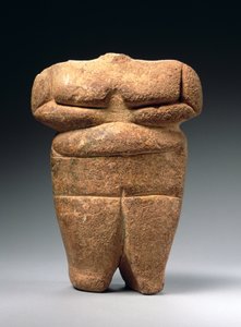 Neolithisch figuur, Griekenland, c.4500-4000 v.Chr. (kalksteen) door Neolithic