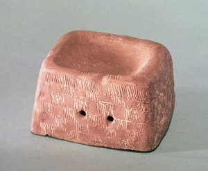 Vaassteun gebruikt als parfumbrander, Chasseen Cultuur, 3000-2500 v.Chr. door Neolithic Neolithic