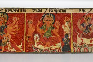 Detail van een Devimahatmya-manuscriptomslag