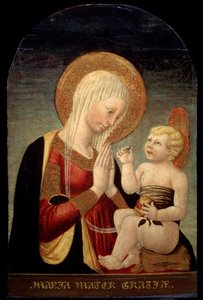Madonna en Kind met Granaatappel door Neri di Bicci