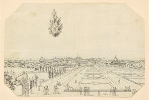 Uitzicht op Wenen vanaf het Belvedere door Leopold Blonder