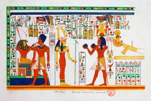 Muurschildering uit El-Kab, Egypte