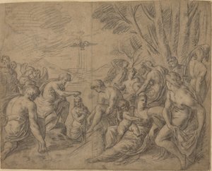 De doop van Christus door Netherlandish 16th Century
