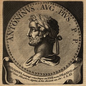 Portret van Romeinse keizer Antoninus Pius