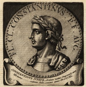 Portret van Romeinse keizer Constantijn II