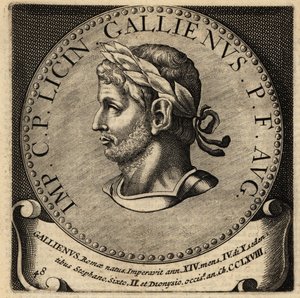 Portret van Romeinse keizer Gallienus