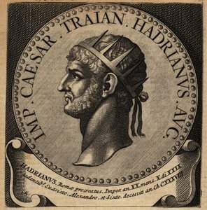 Portret van Romeinse keizer Hadrianus