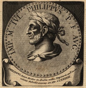 Portret van Romeinse keizer Philippus de Arabier