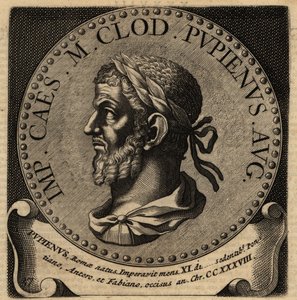 Portret van Romeinse keizer Pupienus