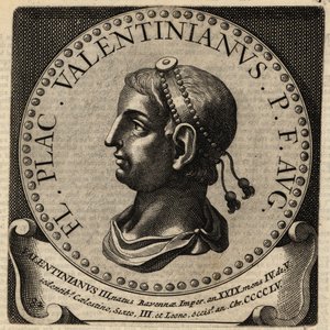 Portret van Romeinse keizer Valentinianus III