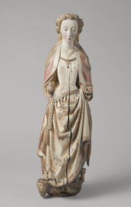 Sint Catharina van Alexandrië door Meester van Koudewater, c. 1470 (walnoot)