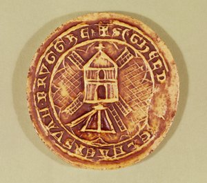 Zegel voor het Brugse Gilde van Molenaars, 1407