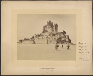 Mont-Saint-Michel, algemeen zicht, oostkant door Neurdein freres