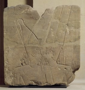 De god Amon omhelst Ramses II, Karnak, c.1401-1213 v.Chr.