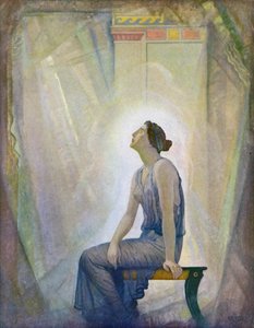 Odyssee: De rouwende Penelope door Newell Convers (after) Wyeth