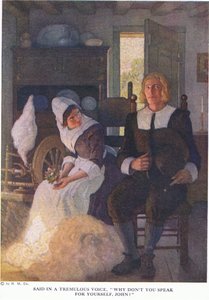 Zei met trillende stem, waarom spreek je niet voor jezelf, John door Newell Convers Wyeth