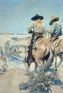 Bevoorradingswagens door Newell Convers Wyeth
