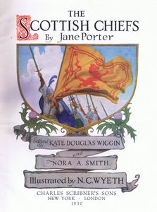 Titelpaginaontwerp, uit The Scottish Chiefs gepubliceerd door Charles Schribner