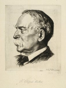 Portret van N. Clifford Ricker door Newton A. Wells
