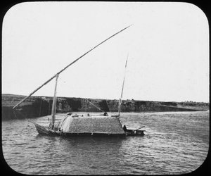 Een geladen dahabiyeh, Egypte, ca. 1890