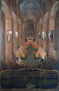 Openingszitting van het Concilie van Trente in 1545, detail door Niccolo Dorigati