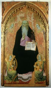 Sint Antonius Abt met het boek van de Antonieten, 1371 door Niccolo di Tommaso
