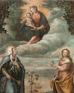 Onbevlekte Madonna met het kindje Jezus en heiligen