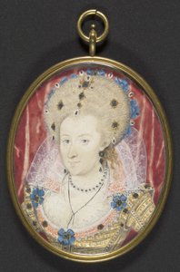 Anna van Denemarken door Nicholas (studio of) Hilliard