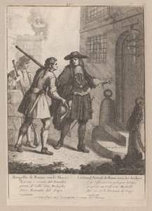 De Grote Proost van Rome met zijn boogschutters door Nicholas Boucquet