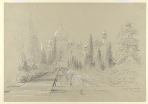 De Taj Mahal, Agra, 24 januari 1870 door Nicholas Chevalier