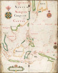 Kaart van de Oost-Indië door Nicholas Comberford