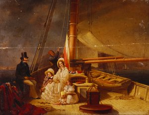 Het Jacht "The Guernsey" met haar Eigenaar en zijn Familie en Bemanning aan Boord