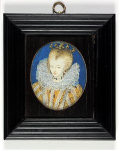 Een dame traditioneel geïdentificeerd als koningin Elizabeth I als prinses door Nicholas Hilliard