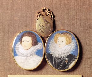 John Croker en zijn vrouw Frances door Nicholas Hilliard