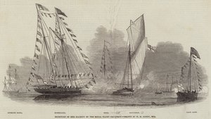 Ontvangst van Hare Majesteit door het Royal Yacht Squadron door Nicholas Matthews Condy