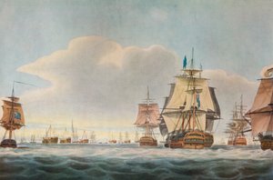 Slag bij Kopenhagen, ca. 1801 door Nicholas Pocock