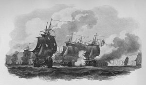 Gevecht bij Dominica, c1782 door Nicholas Pocock